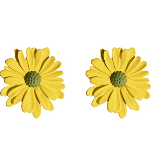 Holibanna Daisy Ohrringe Bolzen Tiny Blume Ohrstecker Blumen Raupen Ohrring Pflanzen Ohr Schmuck Geschenke Für Frau Weibliche (Gelb) von Holibanna