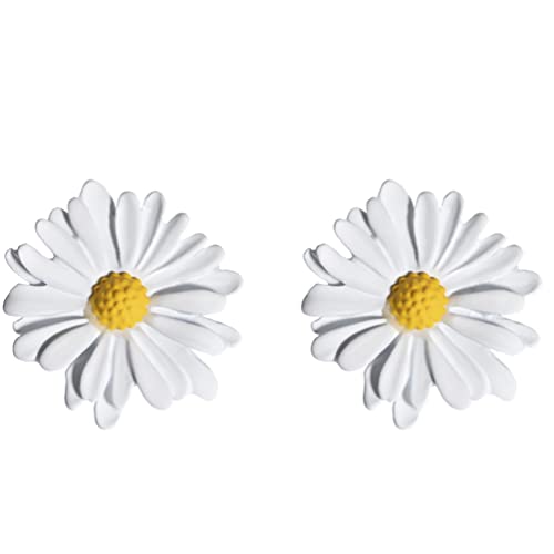 Holibanna Daisy Ohrringe Bolzen Tiny Blume Ohrstecker Blumen Raupen Ohrring Pflanzen Ohr Schmuck Geschenke für Frau Weibliche (Weiß) von Holibanna