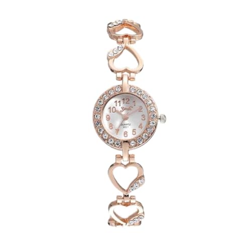 Holibanna Damen Quarzuhr Strass Armbanduhr Modische Digitaluhr in Roségold Stilvolle Handgelenksdekoration Langlebig Und Komfortabel Für Besondere Anlässe von Holibanna