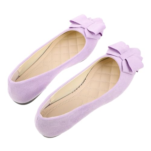 Holibanna Damen Ballerinas mit Spitzzehen und Schleifenakzent Flache Bequeme Hochzeitsschuhe in Vielseitig für Arbeit Party und Tägliches Tragen Hochwertige Verarbeitung Langlebiges Material von Holibanna