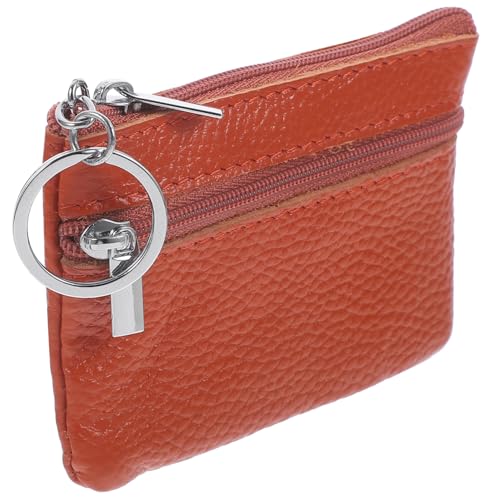 Holibanna Schlüsselanhänger Geldbörse Für Damen Mini Münzbeutel Mit Fächern Handlich Und Für Karten Und Kleingeld Braun von Holibanna