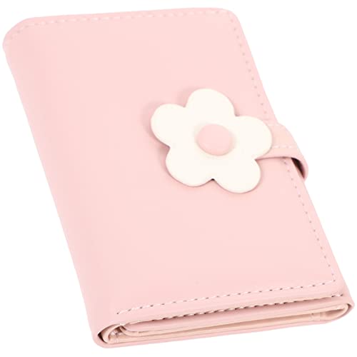 Holibanna Damen Geldbörse Faltbare Pu-Leder Geldbörse Mit Münztasche Und Kartenhalter Für Mädchen Und Frauen Modisches Kompaktes Portemonnaie Mit Blumenmuster Für Täglichen Gebrauch von Holibanna