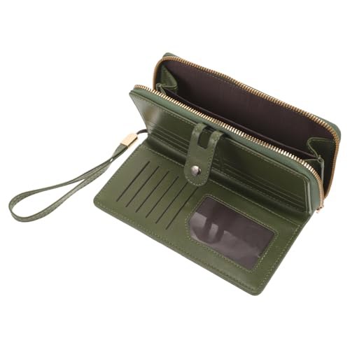 Holibanna Damen Geldbörse PU Kompakte Handtasche mit Reißverschluss Stilvolles Portemonnaie für Reisen Große Kapazität Vielseitig Einsetzbar von Holibanna