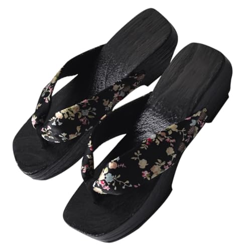 Holibanna Damen Holzclogs Sommer Sandalen mit Flacher Sohle rutschfest und Angenehm Atmungsaktiv Leichte Hausschuhe für Strand und Alltag von Holibanna