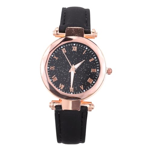 Holibanna Damenuhr Lederarmbanduhr Für Frauen Mit Glas Und Modern Casual Uhren Für Mädchen Und Damen Einfach Anzuziehen Für Alltag Und Geschäft von Holibanna