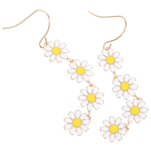 Holibanna Damen Ohrhänger mit Kleinen Farbige Blumen Ohrringe mit Hakenverschluss Leichte Schmuckstücke für Teenager Accessoires für Hochzeit Geburtstag Alltag von Holibanna