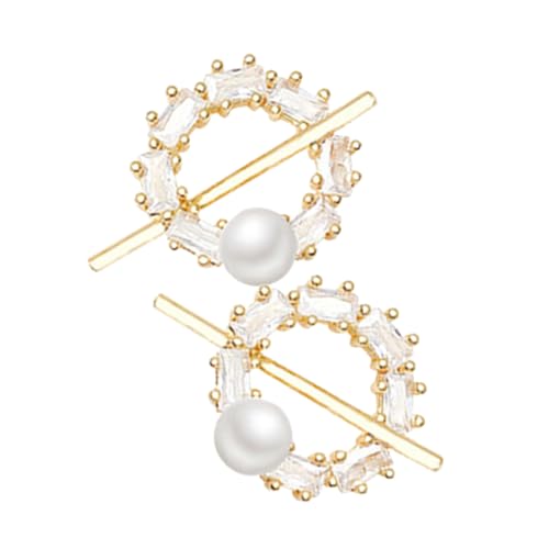 Holibanna Damen Ohrstecker Perlenohrringe mit Zirkonia Schmuckstücke für Frauen und Mädchen Vielseitig Kombinierbar zu Alltag Hochzeit und Besonderen Anlässen von Holibanna