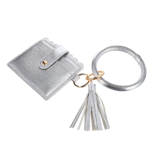 Holibanna Damen Pu Tasche mit Quaste und Armband Elegante Clutch Handtasche Modisches Portemonnaie mit Vielen Fächern Langlebig und Geruchsfrei als Geschenk für Frauen von Holibanna