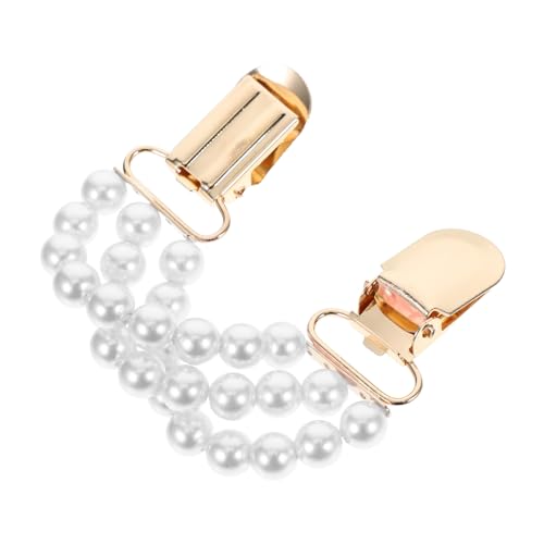 Holibanna Damen Pullover Clip Vintage Perlen Schal Kette Multifunktionale Kleidungsclips für Strickjacken Kleider Hemden für Partys und Alltag von Holibanna