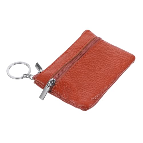 Holibanna Damen Geldbörse Aus Leder Mit Schlüsselanhänger Kompakte Münztasche Für Unterwegs Elegantes Design Sicheres Münzfach Für Reisen Und Alltag von Holibanna