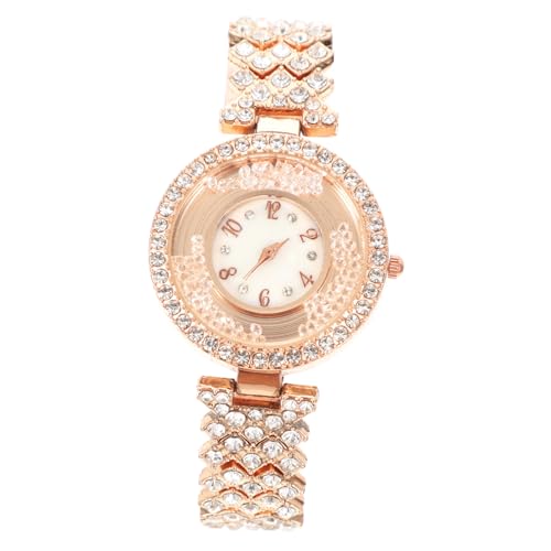 Holibanna Damenuhr Und Armband-Set Strass-Uhr Für Frauen Legierungsband Modische Quarz-Armbanduhr von Holibanna