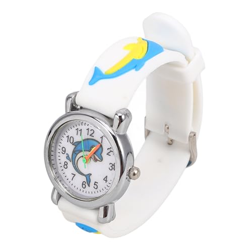 Holibanna Digitaluhr mit Einstellbarem Armband Niedliches Delfinmotiv Weiße Quarzuhr für Jungen und Mädchen Präzise Zeitanzeige Langlebige Kinderarmbanduhr als Geschenk von Holibanna