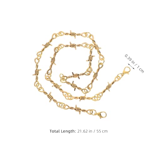 Holibanna Dornen-Halskette: Unisex-Halskette mit Stacheldraht aus Legierung, Gothic-Hip-Hop-Stil, Punk-Schmuck für Männer und Frauen, Halloween-Party-Kostüme von Holibanna