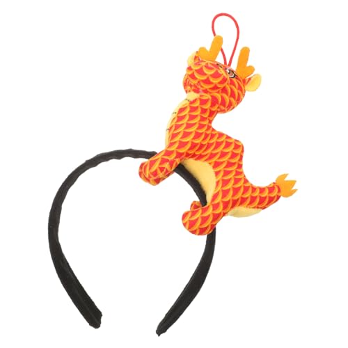 Holibanna Drachen-Stirnband kinder haarschmuck kids hair accessories Drachenjahr-Stirnband Kopfbedeckung für das neue Jahr Tiara Haarband Cartoon-Plüsch-Stirnband neues jahr stirnband lustig von Holibanna