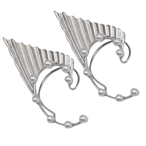 Holibanna Ear für Damen Ohrloch Silberne Ohrmanschetten Ohrclips Ohrschmuck Accessoires Einstellbare Ohrklemme Geeignet für Alltag Party und Festliche Anlässe von Holibanna