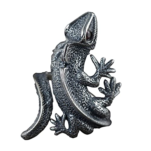 Holibanna Echsenring Ringe Langer Schwanz Echsen Vintage Tier Finger Ring Dekorative Reptilien Ring Ehering Band Schmuck Kostüm Accessoire für Frauen M?nner Gecko- Ring Tier Offener Ring von Holibanna