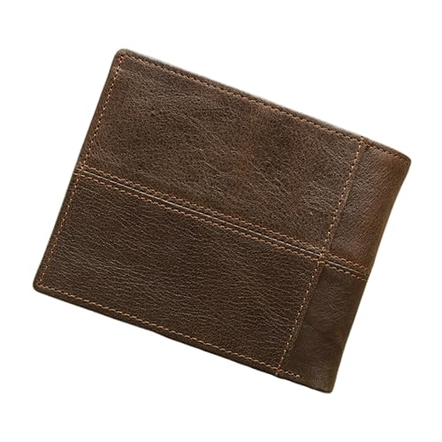Holibanna Herren Geldbörse Aus Echtem Leder Multifunktionale Geldtasche Mit RFID-Schutz Retro Design Platz Für Karten Und Bargeld Hochwertige Langlebige Geldbörse Für Männer von Holibanna
