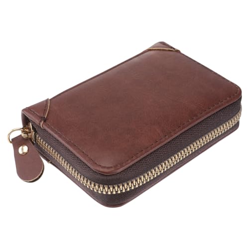 Holibanna Echtleder RFID Geldbörse Herren mit Münzfach Großes Portemonnaie Kartenhalter Antimagnetisch Vielseitig für Alltag und Geschenk von Holibanna