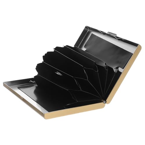Holibanna Edelstahl Kartenetui mit Fächern Schlankes Metall Kartenetui mit Anti-demagnetisierung Robuster Business Card Holder für Männer und Frauen Kompakte Geldbörse für Büro und Reise von Holibanna