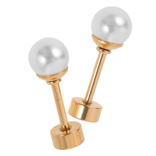 Holibanna Edelstahl Ohrstecker Damen Perlenohrringe Faux Pearl Schmuck Elegant Robust Alltag Party Schmuck von Holibanna