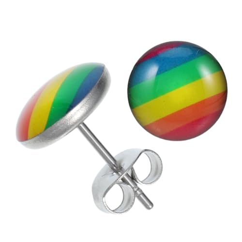 Holibanna Edelstahl Regenbogen Stolz Ohrstecker Lgbt Ohrring Homosexuell Lesben Stolz Schmuck für Lesben Homosexuell Frau Mann von Holibanna