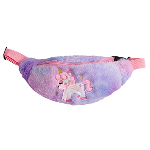 Holibanna Gürteltasche Zum Gehen Sport-hüfttasche Einhorn-geldbörse Reise-truhenrucksack Einhorn-umhängetasche Sling-umhängetasche Reisegürteltasche Kindertasche Bote Mädchen Plüsch von Holibanna