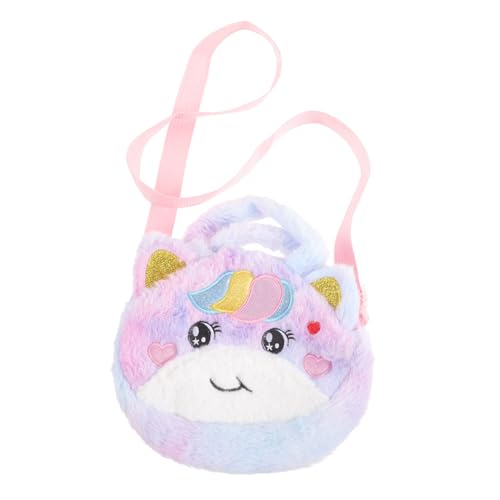 Holibanna Einhorn Tasche Damen-münztasche Münzbörse Aus Plüsch Kleine Umhängetasche Mit Reißverschluss Für Einkaufen Reisen Und Outdoor-aktivitäten von Holibanna