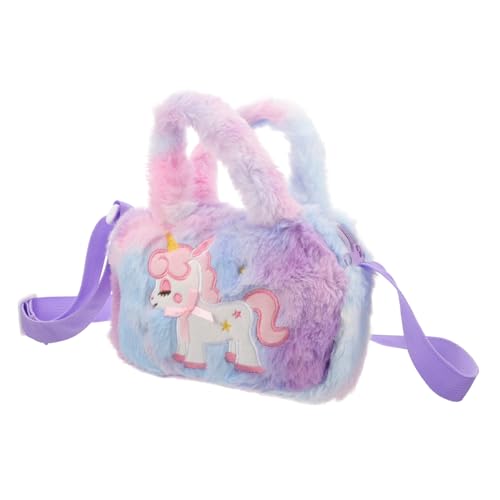 Holibanna Einhorn-Tasche Tasche für Mädchen Handtasche für kleine Mädchen Handtaschen Damen geldbörsen Einhorn-Umhängetasche Einhorn-Plüschtasche Bote Geschenk Aufbewahrungstasche Kleinkind von Holibanna