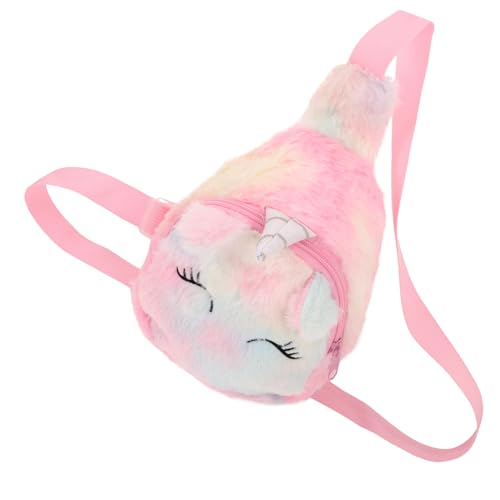 Holibanna Einhorn Umhängetasche für Mädchen Fluffy Schultertasche Niedlicher Crossbody Bag für Partys Einkäufe und Freizeit Strapazierfähig und Praktisch von Holibanna