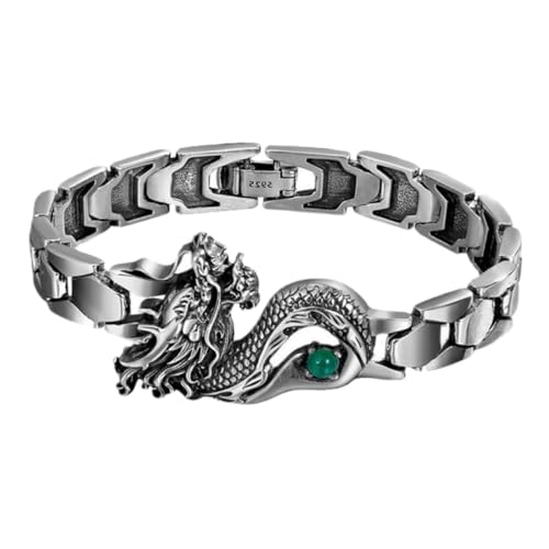 Holibanna Drachen-armband Für Männer Individuelle Modische Deko Robustes Metallisches Armband Mit Detailreichem Drachenmuster Für Besondere Anlässe Und Alltag Stabile Schließe Für von Holibanna