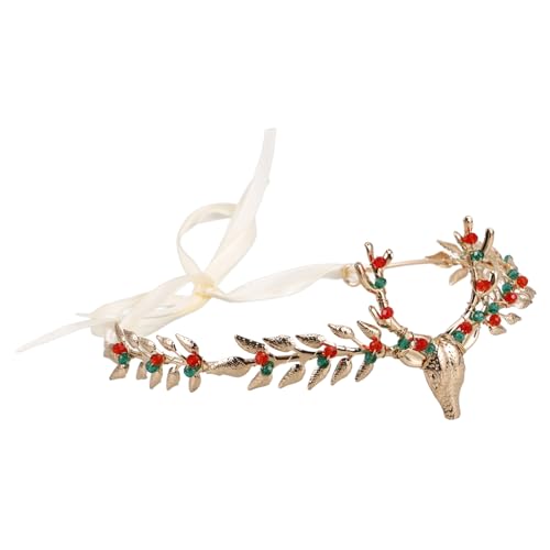 Holibanna Weihnachts-rentier-haarspange Stirnband Hirschgeweih-kopfbedeckung Für Frauen Renaissance-messe Elegantes Hirsch-stirnband Für Halloween-kostüme von Holibanna