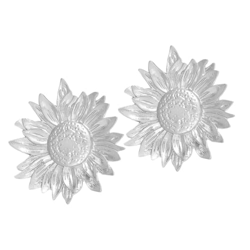 Holibanna Elegante Damen Ohrstecker Sonnenblume Silberfarben Alloy Blumen Schmuck Geschenk für Frauen und Mädchen Modische Ohrschmuck Accessoire Alltag und Fest von Holibanna