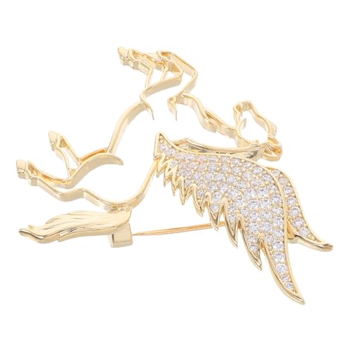 Holibanna Elegante Strass Pferde Brosche Chinesisches Neujahr Anstecknadel für Jacken und Anzüge Modischer Tier-zodiac Lapel Pin als Festlicher Schmuck für Damen und Herren von Holibanna