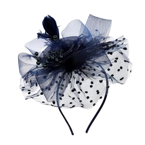 Holibanna Eleganter Frauen Fascinator Haarschmuck Netzstoff und Baumwolle Leichter Kopfschmuck für Hochzeiten Teepartys Geburtstage und Festliche Anlässe Handgefertigtes Komfortables von Holibanna