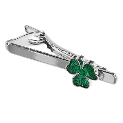 Holibanna Eleganter Herren Krawattenklammer Langlebiger Legierung mit Irischem Kleeblatt Design Stilvolles Business Accessoire für Anzug und Hemd Schmuckstück für Besondere Anlässe von Holibanna