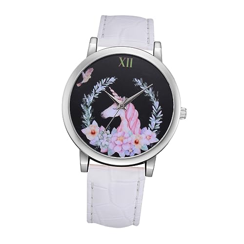 Holibanna Lederarmbanduhr Für Schüler Quarz Uhr Mit Verstellbarem Band Cartoon-Design Für Zu Geburtstag Weihnachten Schule Und Kindertag Weiß von Holibanna