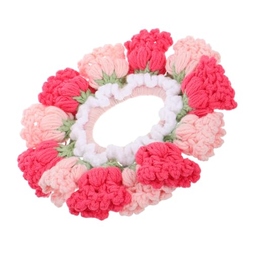 Holibanna Elegantes Haargummi Mit Blumenmuster Gehäkeltes Haargummi Für Pferdeschwanz Weiches Garn Für Dünnes Haar Großpackung Stilvolles Accessoire von Holibanna