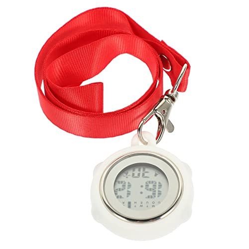 Holibanna Elektronische Digitale Stoppuhr Schlüsselanhänger Brustuhr Mit Schnalle Taschenuhr Für Krankenschwester Pocket Watch Krankenschwester Taschenuhr Krankenschwester Uhr Glas Rot von Holibanna