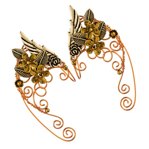 Holibanna Elf Ohrmanschette Damen Metall Ear Cuff Ohrringe Non Piercing Elfenohren Schmuck für Frauen und Teens Feine Verarbeitung Elegantes Design für Cosplay und Party von Holibanna