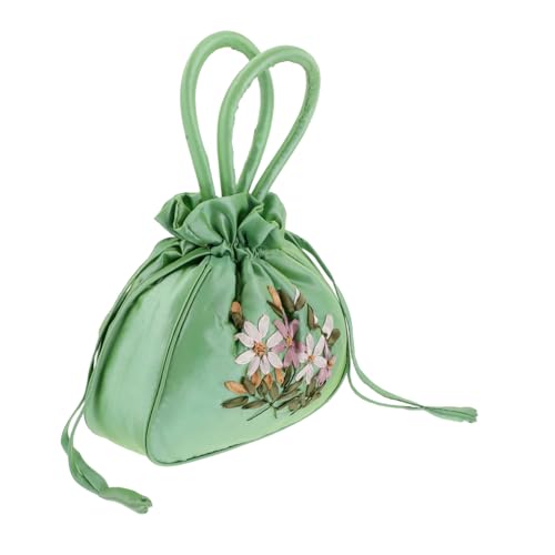 Holibanna Embroidered Drawstring Purse Für Damen Handtasche Mit Blumenstickerei Für Hochzeiten Und Partys Strapazierfähigem Und Praktischer Stauraum Für Essentials von Holibanna