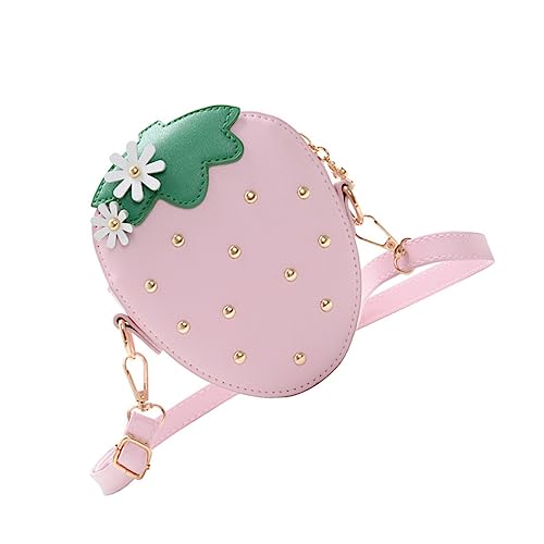 Holibanna Erdbeer-Geldbörse Mini-Handtasche Obst-Stroh-Umhängetasche Süße Obst-Umhängetasche Sommer-Strand-Reisetasche Handytasche Münzbörse Für Damen Und Mädchen Rosa von Holibanna