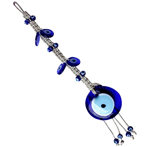 Holibanna Evil Eye Anhänger Legierung mit Handgefertigtem Hanfseil Dekorativer Schmuckanhänger für Halskette und Raumschmuck Türkisches Auge Schutzamulett Langlebig und Modisch von Holibanna
