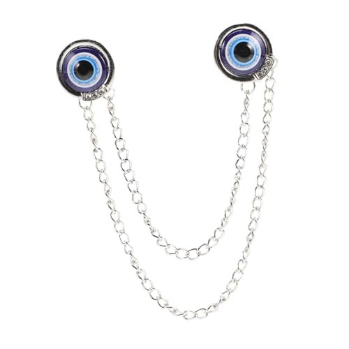 Holibanna Evil Eye Brosche Clip Stilvolle Pulloverbrosche für Damen Herren Schalhalter Kettenverschluss Elegantes Retro Design für Shirts Accessoires von Holibanna