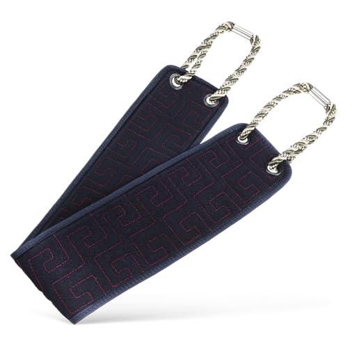 Holibanna Rückenpeeling-schrubber Doppelseitig Mit Griffen Peeling-waschlappen Für Dusche Luffa-handtuch Badewaschlappen Mit Muster Rückenwaschtuch Für Gründliches Peeling von Holibanna