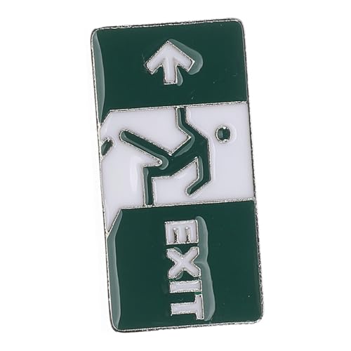 Holibanna Exit Sicherheits glühende Metallbrosche Leuchtender Modepin für Frauen Einzigartiges Design für Jacken und Taschen Stilvolles Accessoire mit Nachleuchteffekt Vielseitig für von Holibanna