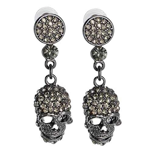 Holibanna Extravaganter Skull Ohrhänger mit Perlenbesatz Halloween Schmuck Retro Gothic Ohrstecker für Damen Auffälliges Design für Partys Masquerade und Alltag Schwarze Farbgebung Holibanna Extravaganter Skull Ohrhänger mit Perlenbesatz Halloween Schmuck Retro Gothic Ohrstecker für Damen Auffälliges Design für Partys Masquerade und Alltag Schwarze Farbgebung von Holibanna
