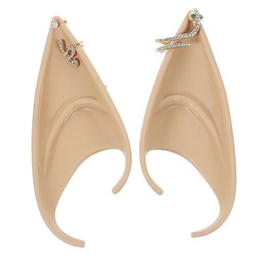 Holibanna Fairy Ears Cosplay Ohrclips Elfenohren Halloween Kostüm Zubehör Hautfreundlich Langlebig Natürliches Design für Party und Bühnenauftritte von Holibanna