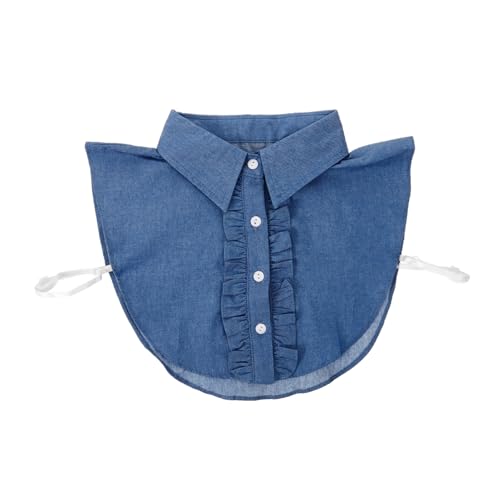 Holibanna Denim-falschkragen Kragen Zubehör Atmungsaktive Baumwolle Abnehmbar Für Pullover Jacken Hemden von Holibanna
