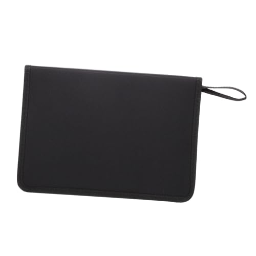 Holibanna Faltbares Federmäppchen Schwarzes Canvas Großes Sketch Stifte Etui Multifunktionaler Organizer für Schule und Büro Leichtes Kompaktes Mäppchen für Studenten von Holibanna
