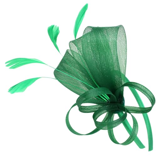 Holibanna Fascinator Haarreif Damen Mit Federn Und Schleier Für Tea Party Cocktail Und Hochzeiten Eleganter Kopfschmuck Für Besondere Anlässe Dunkelgrün von Holibanna